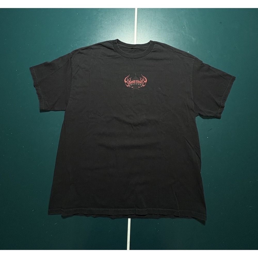 Vintage‎ Orange County Choppers T Shirt Men's XL Black Biker Flames New York Y2K